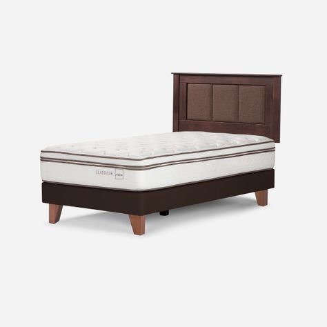 Cama Europea Rosen  Classique+ 1,5 Plazas + Respaldo Rachel-1