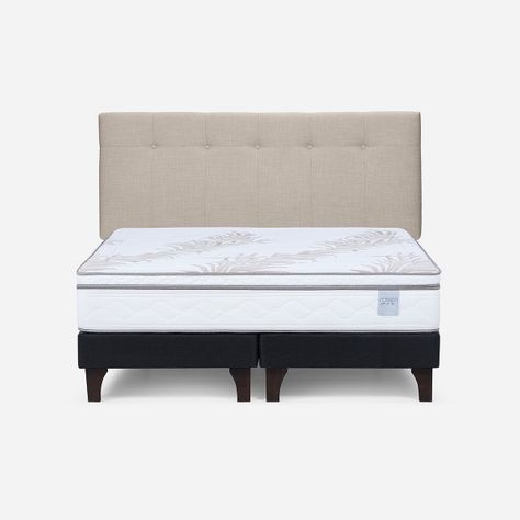 Cama Europea Neo Plus King + Respaldo New Bennet Natural-0