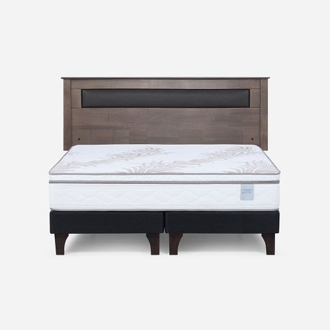 Cama Europea Neo Plus King 180x200 cm + Respaldo Ferrara-0
