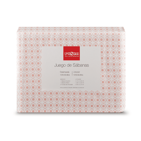 Sábana Rosen Microfibra Estampada Grace 1,5 Plazas-2
