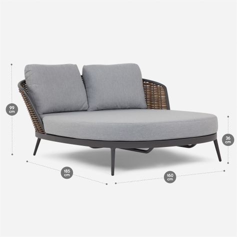 Reposera Daybed Rosen Namua Grafito-2