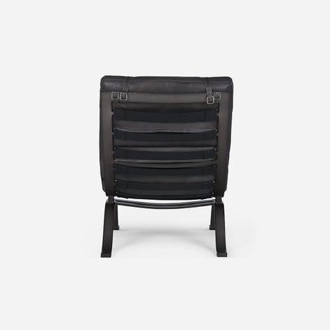 Poltrona Rosen Astoria Cuero Acero-5