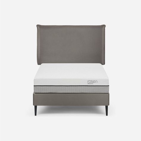 Cama Europea Pratta 1 Plaza Pata Acero  + Respaldo Maurice-0