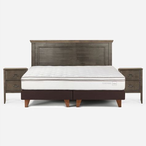 Cama Europea Rosen Classique+ 2 Plazas + Muebles Anna-0
