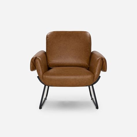 Poltrona Rosen Ross Cuero Camel-1