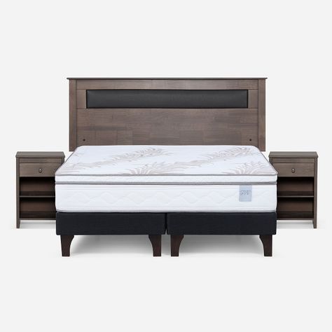 Cama Europea Neo Plus 2 Plazas + Muebles Ferrara-0