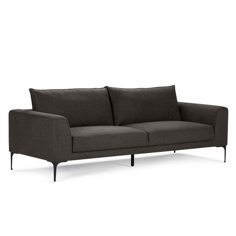 Sofá Rosen Barnes 3 Cuerpos Tela Charcoal-2
