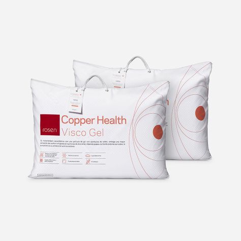 Set 2 Almohada Rosen Viscogel Copper Health Americana-0