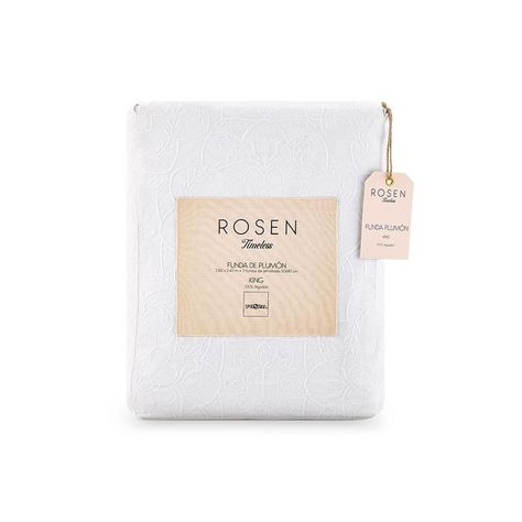 Funda Plumón Rosen Algodón Timeless Isabel Super King Blanco-9