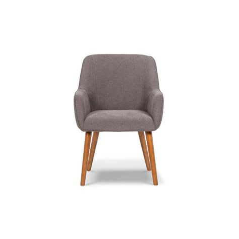 Set 2 Poltronas Rosen Matilda Tela Marron-1
