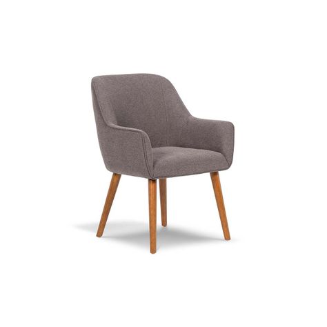 Set 2 Poltronas Rosen Matilda Tela Marron-2