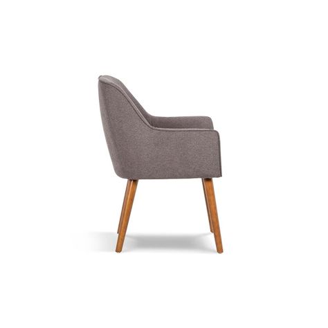 Set 2 Poltronas Rosen Matilda Tela Marron-3
