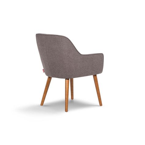 Set 2 Poltronas Rosen Matilda Tela Marron-4