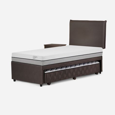 Diván Cama Pratta 1,5 Plazas + Muebles Maurice Chocolate-2