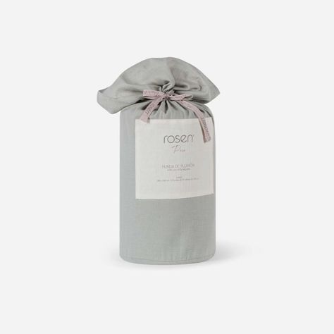 Funda Plumón Lino-Algodón Pure Liso Verde Salvia 1 Plaza-4