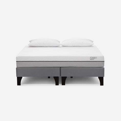 Cama Europea Pratta 2 Plazas Pata Madera BD +Almohadas Light-0