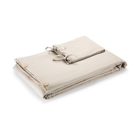 Funda Plumón Rosen Lino-Algodón Pure Liso 2 Plazas Arena-2