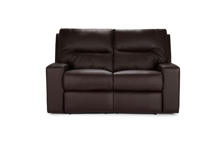 Sofá Reclinable Tolstoi 2 Cpos Cuero Madrás Marrón - ROSEN-1