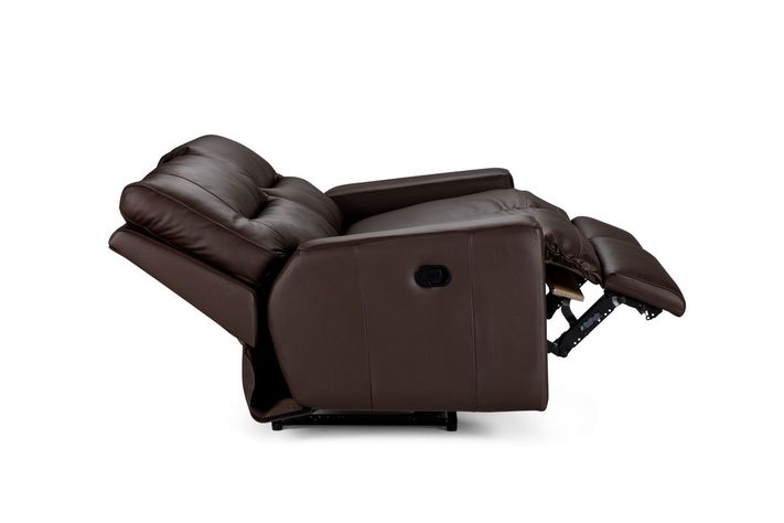 Sofá Reclinable Tolstoi 2 Cpos Cuero Madrás Marrón - ROSEN-4