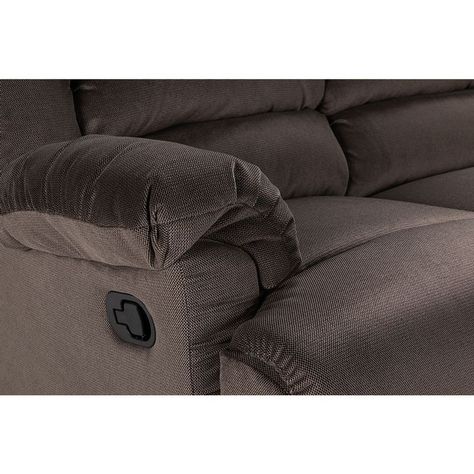 Sofá Reclinable Rosen Jarrie 3 Cuerpos Chex Manual Tela Gris-2