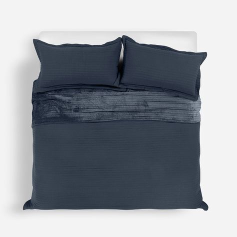 Cubrecama Flannel Supersoft Azul 2 Plazas-0