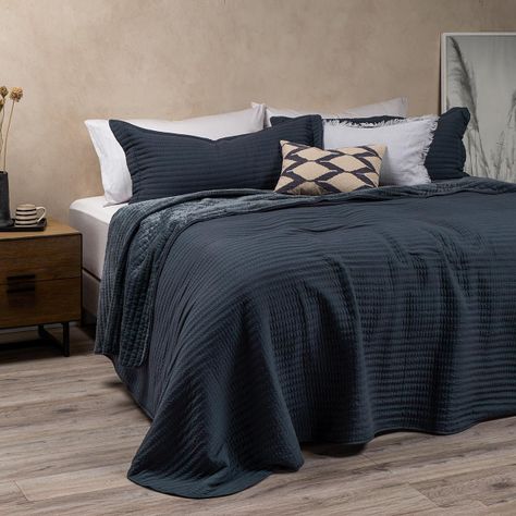 Cubrecama Flannel Supersoft Azul 2 Plazas-1