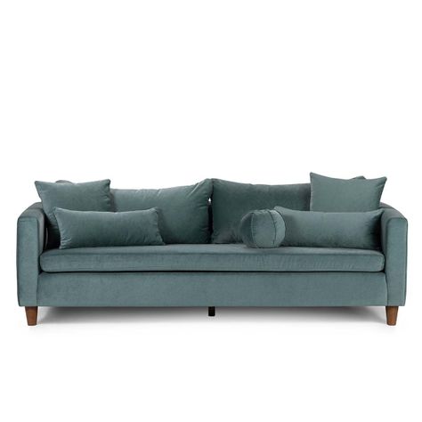 Sofá Rosen Conery 3,5 Cuerpos Tela Teal-0
