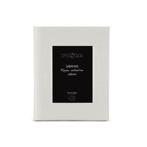 Sábana Rosen 300 Hilos Algodón Lisa Gris 1,5 Plazas-3