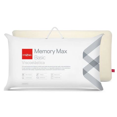 Set 2 Almohadas Rosen Viscoelástica Memory Max King 42x80 cm-4