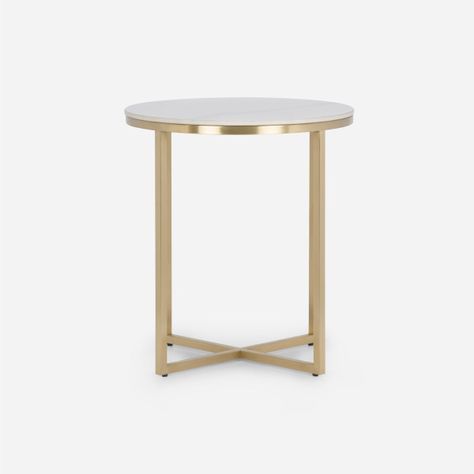 Mesa Lateral Rosen Borger 50 x 50 cm Metal Dorado-1