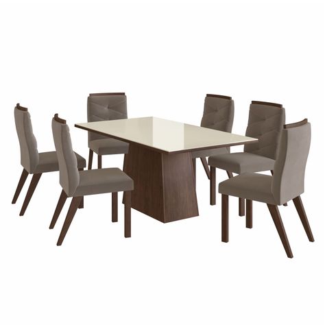 Comedor Divano Helen Tabaco 6 Sillas-0
