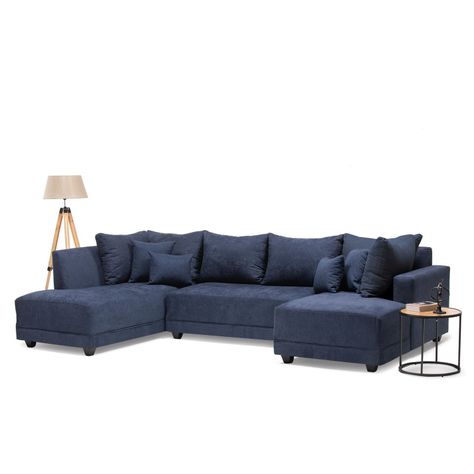 Seccional Doble Chaise Venneto Azul-2