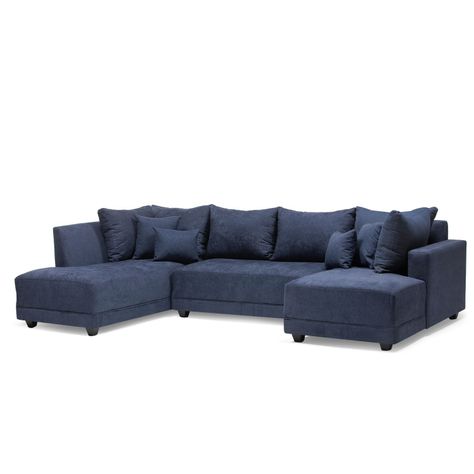 Seccional Doble Chaise Venneto Azul-1