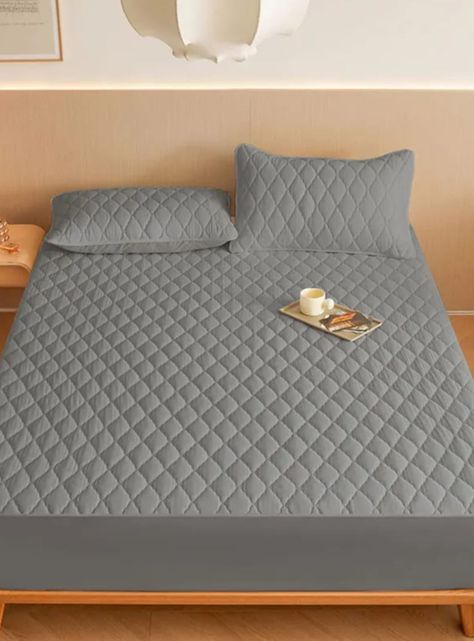 Cubrecolchón impermeable super King gris 200x200x30 -0