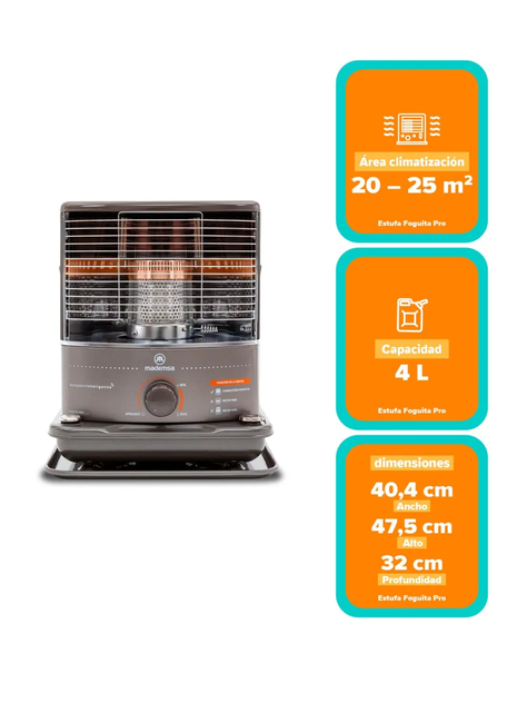 Estufa Parafina Mecha  4 Litros 2,7 Kw-2