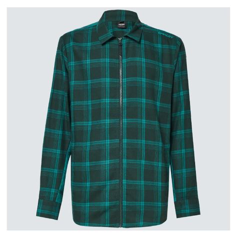 Camisa Oakley Bonfire FZ M/L Hombre Verde-0