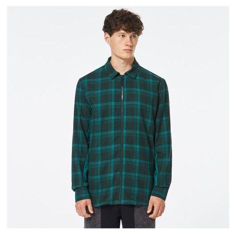 Camisa Oakley Bonfire FZ M/L Hombre Verde-1