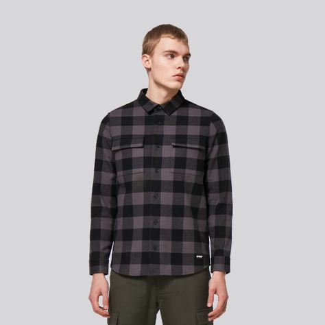 Camisa Hombre Bear Cozy Oakley Black/Gray Check-0