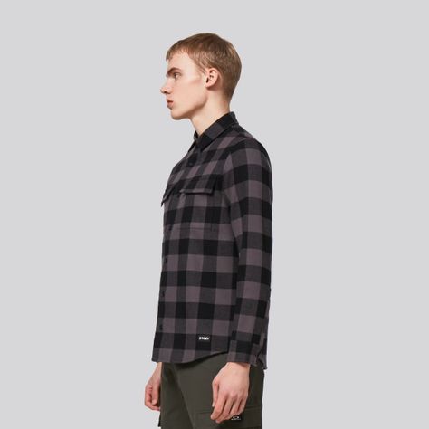 Camisa Hombre Bear Cozy Oakley Black/Gray Check-1