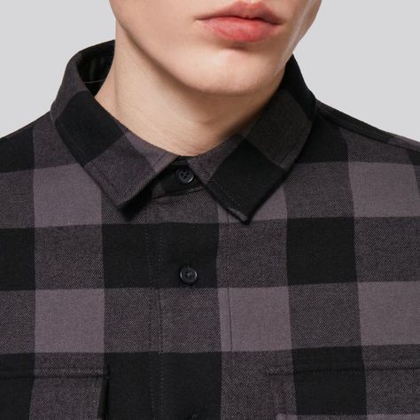 Camisa Hombre Bear Cozy Oakley Black/Gray Check-4