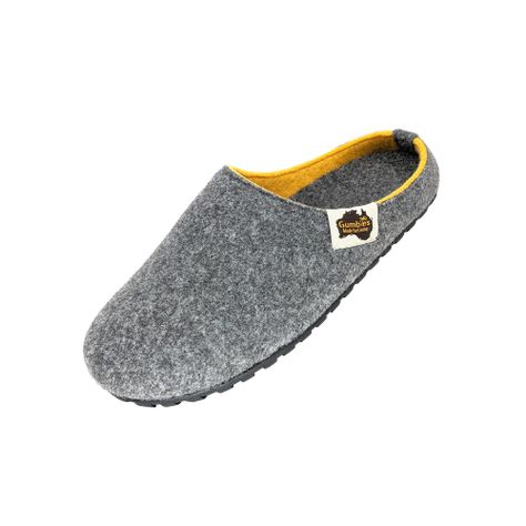 Pantufla Outback Slippers Grey & Curry Gumbies-0