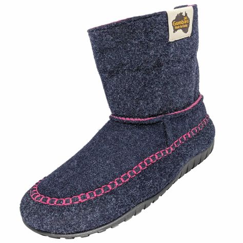 Pantufla Thredbo Slipper Navy& Pink Gumbies-1