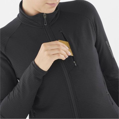 Polerón Mujer Essential Ltwarm Fz W Negro Salomon-2
