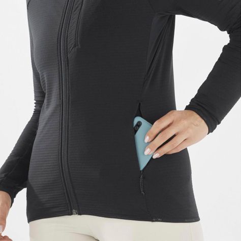Polerón Mujer Essential Ltwarm Fz W Negro Salomon-4