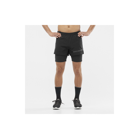 Short Hombre Cross 2in1 Negro Salomon-1