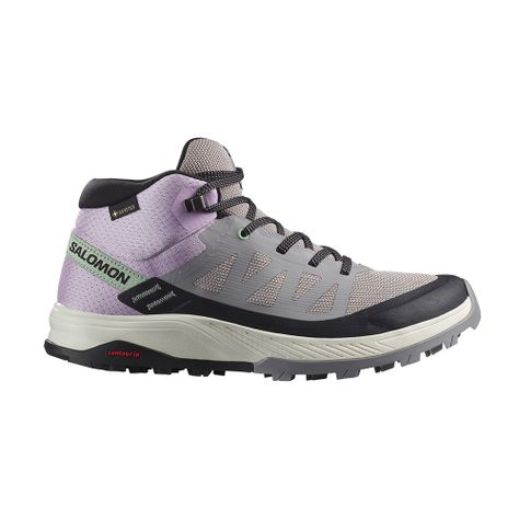 Zapatilla Mujer Outrise Mid Gtx W Gris claro Salomon-0