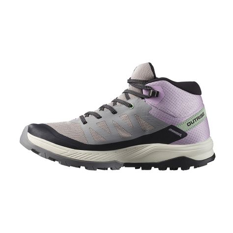 Zapatilla Mujer Outrise Mid Gtx W Gris claro Salomon-1