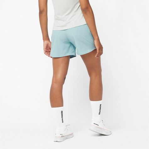 Shorts Mujer Cross 5" Short W Azul Salomon-2