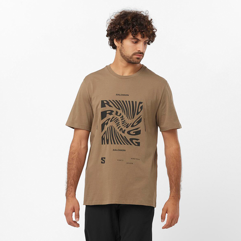 Polera Hombre Running Graphic Ss Be Salomon-1
