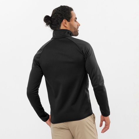 Polerón Hombre Essential Warm Hz Mid M Deep Black Salomon-1